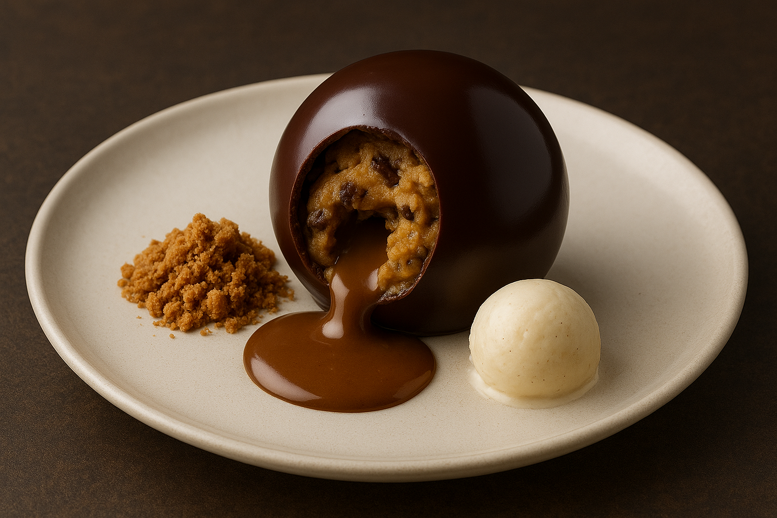 Deconstructed Chocolate Chip Cookie Sphere