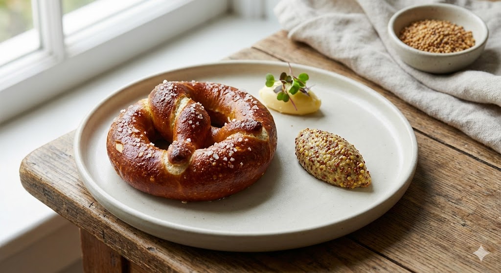 Pretzel Bread with House Mustard