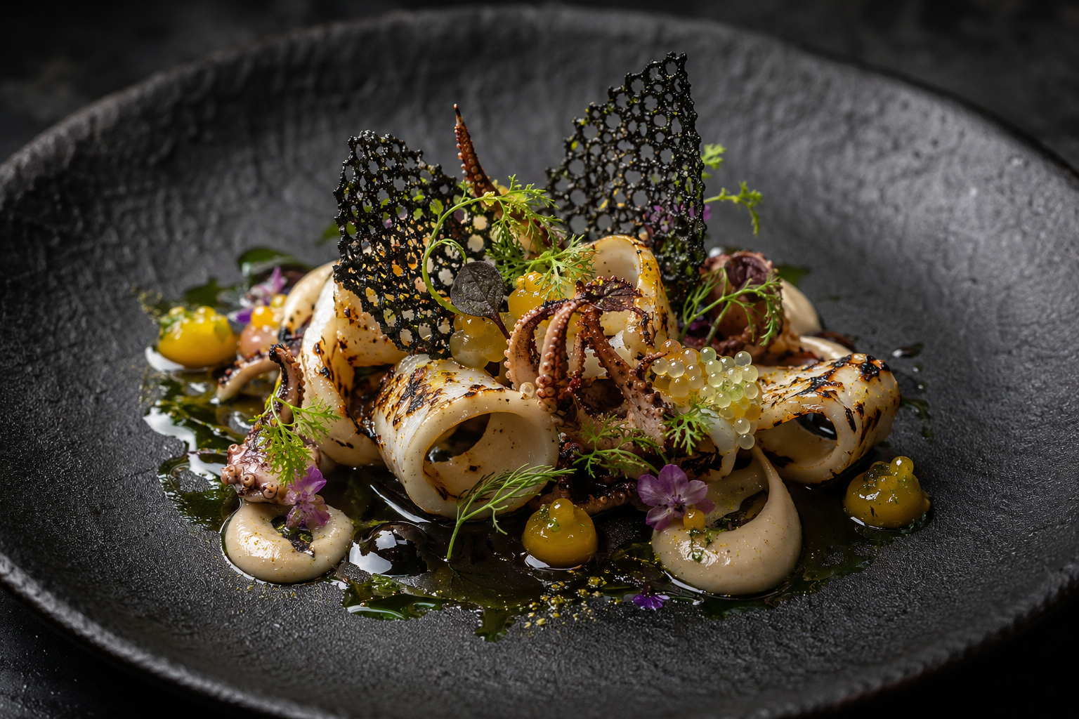 Charred Calamari “Aegean Ember”
